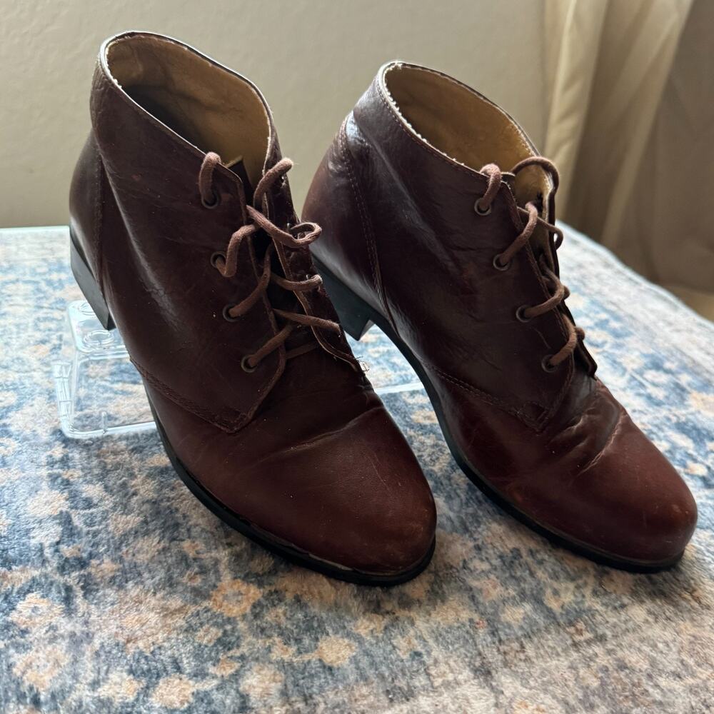 Ariat Womens Size 7 M Brown Leather Kiltie Lace Up Ankle Boots Paddock Roper